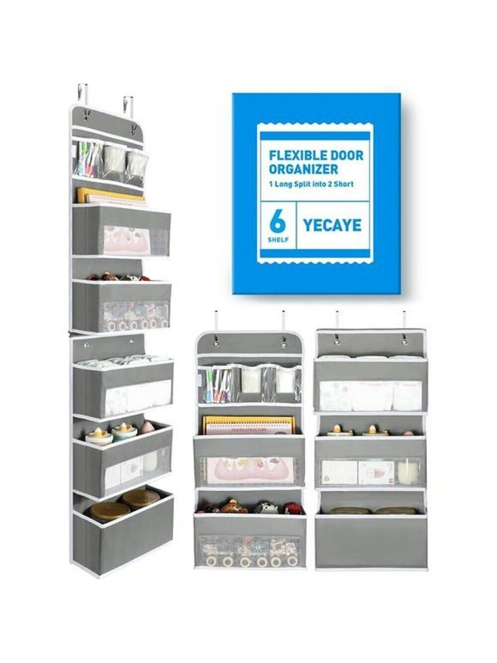 Over The Door Organizer 6 Tier Hanging Storage Baby Closet Bathroom Pantry